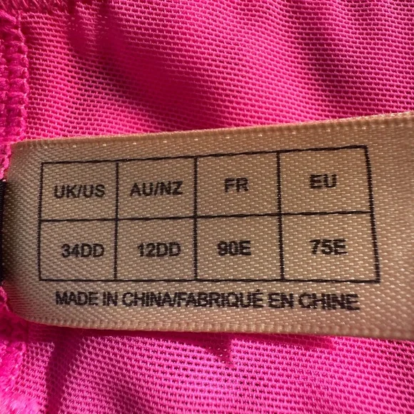 Dita Von Teese Hot Pink Madame X Balconette Underwire Bra 34DD - Picture 4 of 6